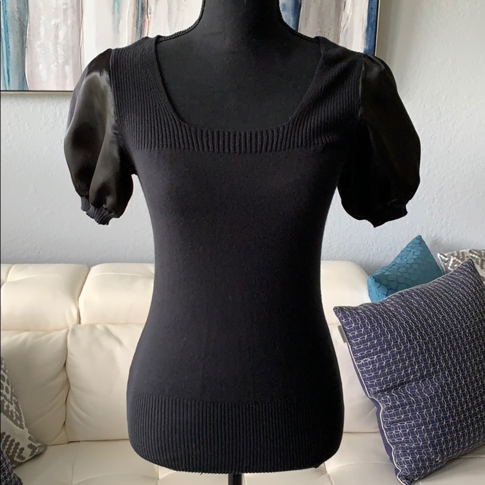 Candie’s Black Sweater Blouse, SMALL